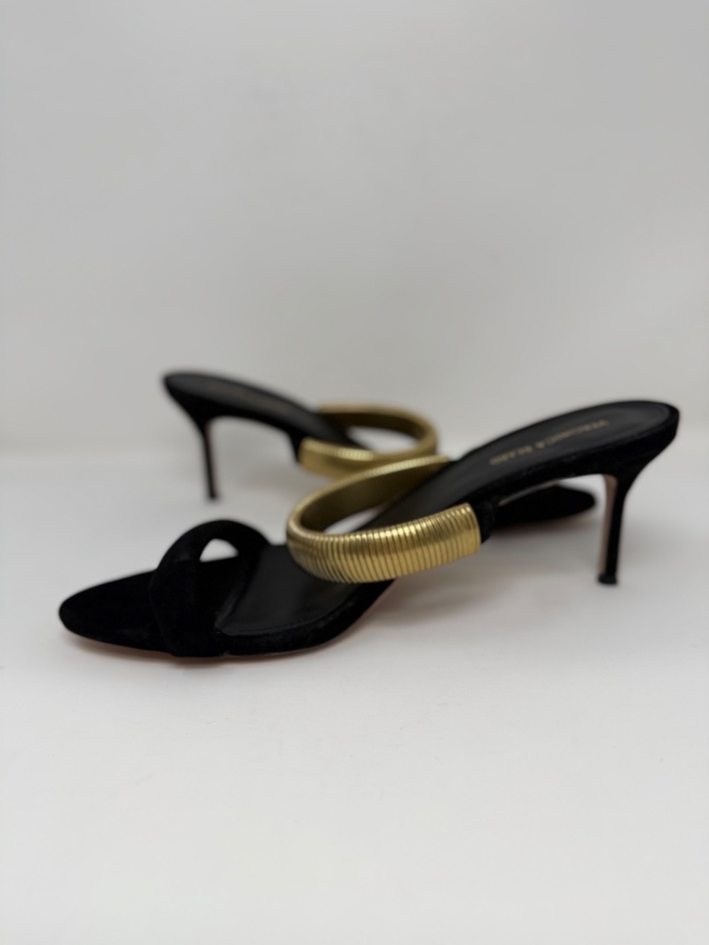 New Veronica Beard Tobin Sandals Black Suede Sz 9 - Picture 11 of 13